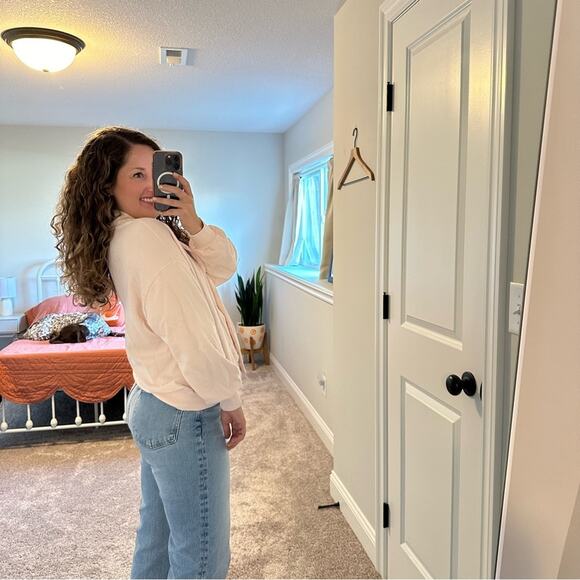 Xirena Light Pink Shawl Cotton Soft Cardigan Sweater Sweatshirt Small - Picture 4 of 14